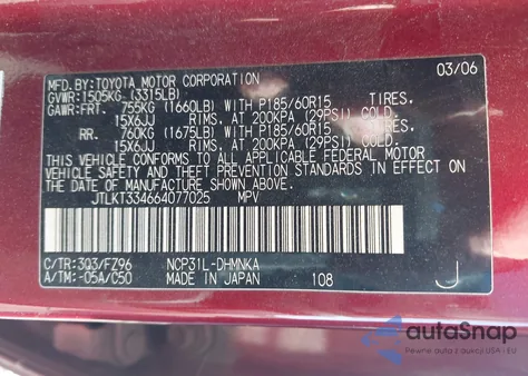 2006 Scion Xb из США, поврежденный, VIN JTLKT334664077025